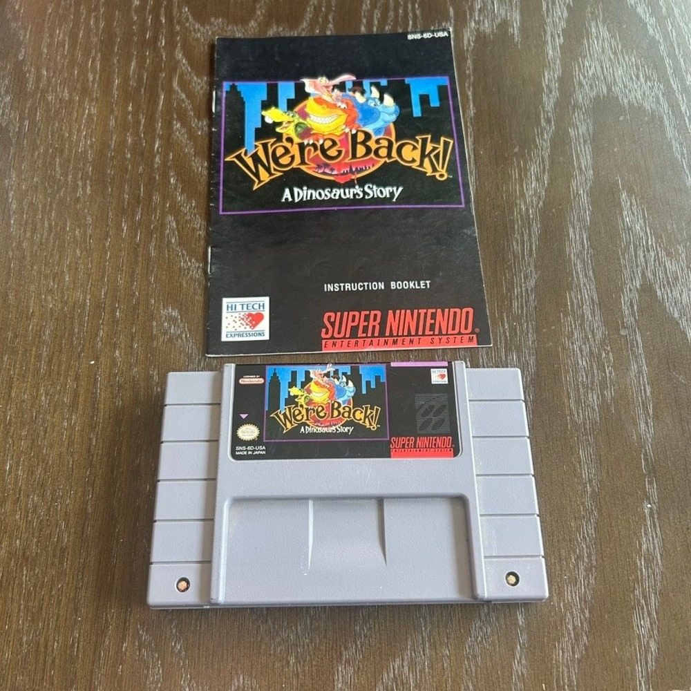 We're Back A Dinosaur's Story SNES Super Nintendo Game with Manual SNS-6D-USA